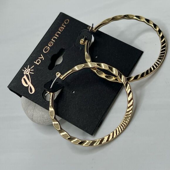 G by Gennaro Gold Hoop Earrings $16ea / 3 for $25 - Picture 5 of 6